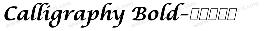 Calligraphy Bold字体转换